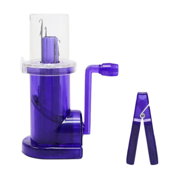 Manual Hand-Cranked Rope Braiding Machine for Jewelry Necklace Crafting,Portable Cord Weaver Tool with Stainless Steel&Plastic Construction,Creative DIY Craft Supplies for Home Hobby Projects Purple