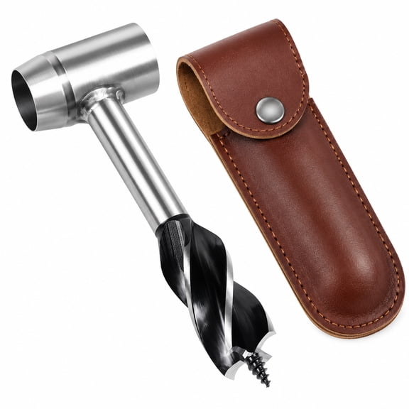 Manual Hand Drill Auger Carbon Steel Auger Drill Bit for Bushcraft, Self-Tapping Survival Wood Punch Tool for Outdoor Camping & Hiking