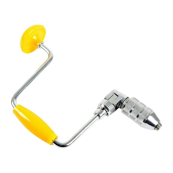 Manual Hand Drill Tool for Woodworking with Quick-Change Bits, Heavy-Duty Steel Build & Ergonomic Grip, Smooth Boring Operations