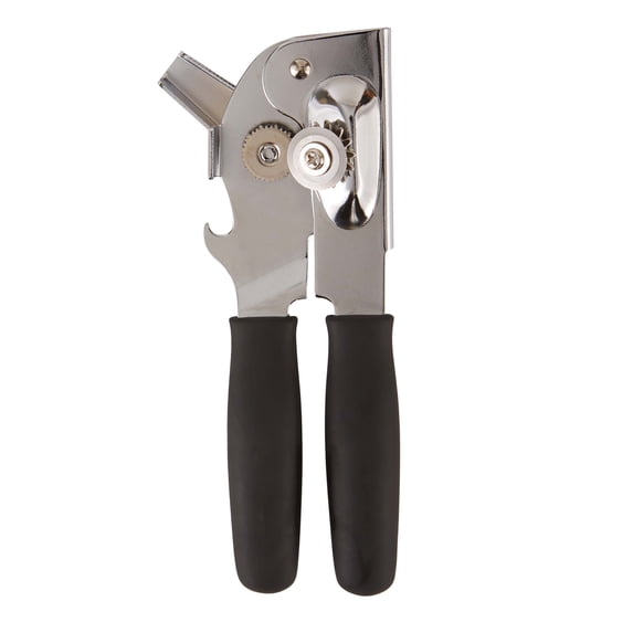 Manual Hand Held Can Opener, Gear Driven Blade and Comfort Handles
