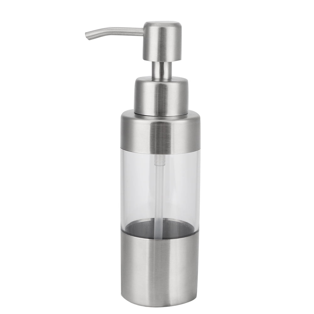 Manual Hand Lotion Pump Bottle Stainless Steel ABS Transparent Bath Soap Dispenser