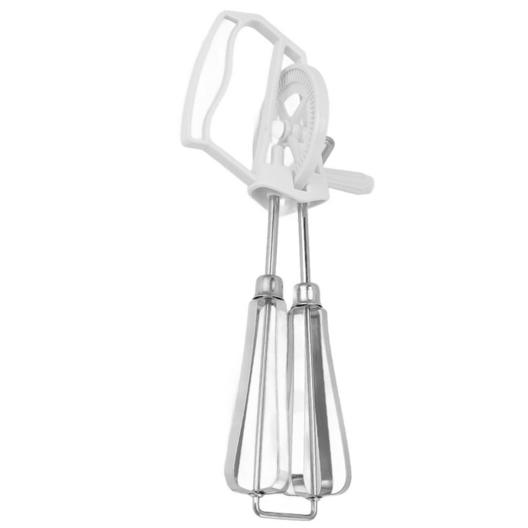 Manual Hand Mixer, Auto Rotation Widely Used Hand Crank Stainless Steel For  Kitchen White,Orange 
