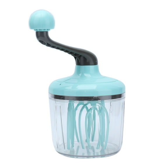 Manual Hand Mixer Detachable Egg Beater with Non-Slip Base, Light Green, for Cream, Eggs and Kitchen Baking