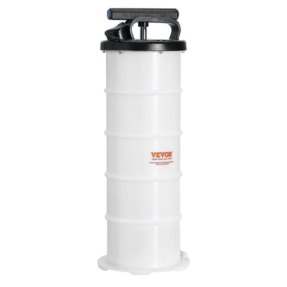 Manual Hand Operated Oil Changer Vacuum Fluid Extractor 1.74 Gallons 6.5 Liters with Dipstick and Hose for Automotive Fluids