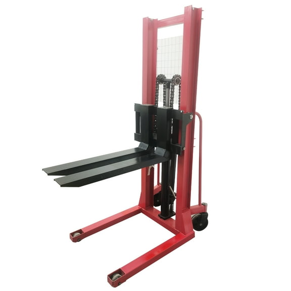 Manual Hand Stacker 4400lbs Hydraulic Pallet Forklift
