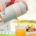 thumbnail image 1 of Manual Handheld Juicer Extractor for Oranges, Lemons, and Citrus Fruits, Portable Plastic Juicing Squeezer, Easy to Clean, Home & Outdoor Use, Light Green/Blue/Pink, 1 of 6