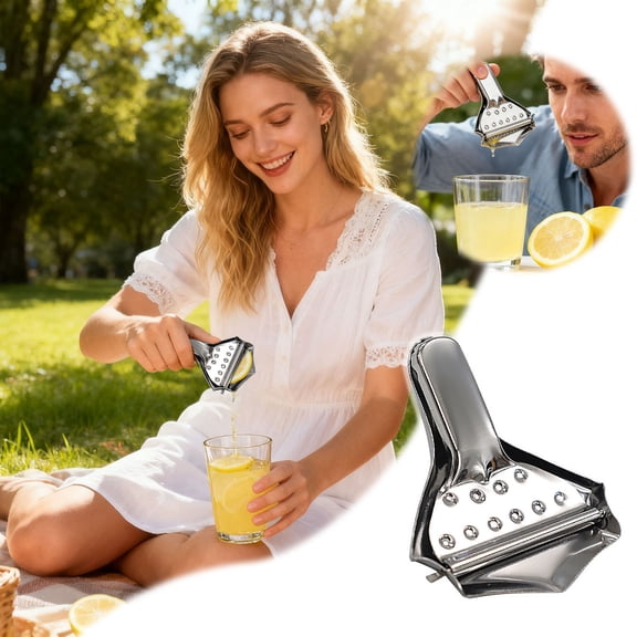 Manual Handheld Stainless Steel Juicer Squeezer With Secure Clamp Handle For Efficient Fruit Extraction