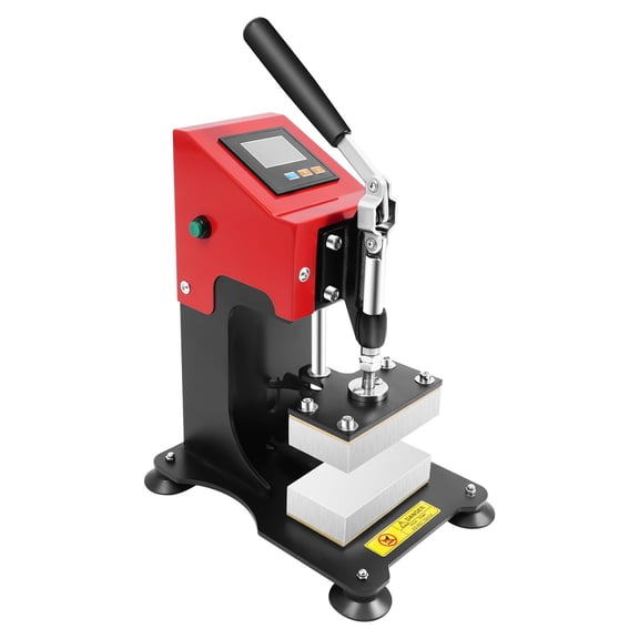 Manual Heat Press Machine Dual Heating Plates High Pressure Hot Press Stamping Machine 900W Hot Embossing Machine 0~400 for PU Leather, Plastic Particles, Dried Flower and Plant