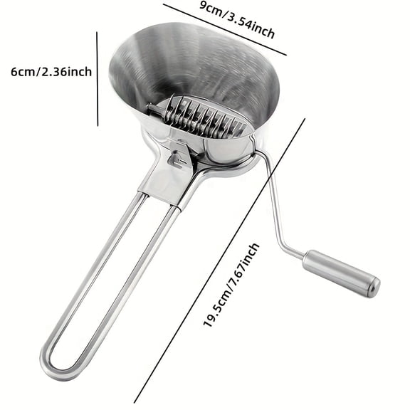 Manual Herb Chopper - a Heavy-Duty Stainless Steel Kitchen Cutter with a Pull Cord