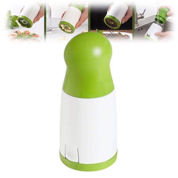 Manual Herb Grinder Stainless Steel Blade Cilantro Parsley Chopper, Salad Garnish Herb Cutter for Kitchen Cooking Prep