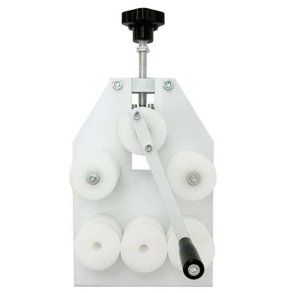 Manual Hollow Aluminum Bar Bending Rolling Machine Aluminum Strip Bender with 6 Dies 0.2-0.6 Inch Processing Range