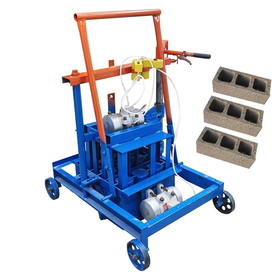 Manual Hollow Brick Making Machine 220V H6 Hole Type Molder Makes 3 Bricks Per Time