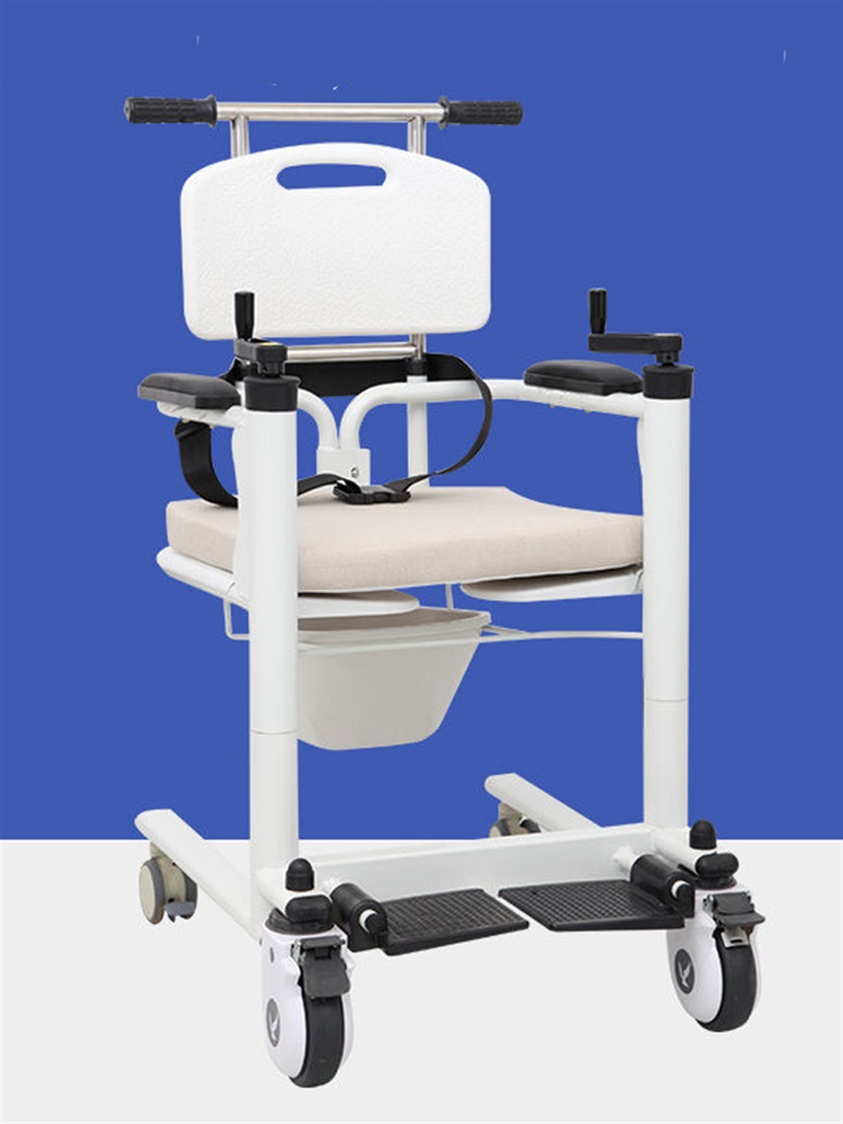 Manual Hydraulic Lift Lifter For Paralyzed Bedridden Patients Shower Toilet Transfer Chair To