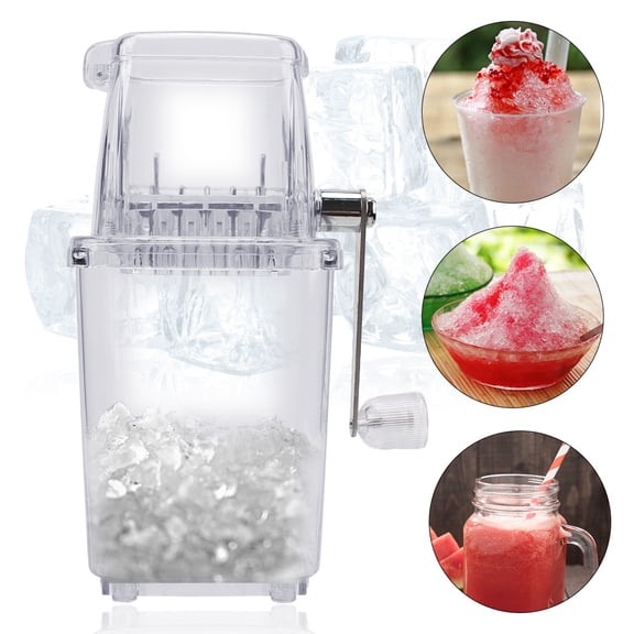Manual Ice Crusher & Shaved Ice Machine  1.25L Large Capacity Hand-Cranked Ice Shaver for Home, Bar & Parties  Portable Multi-Function Snow Cone Maker & Blender Tool for Cocktails & Desserts