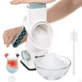thumbnail image 1 of Manual Ice Shaver Rotary Ice Shaver White Stainless Steel Blade Quick Labor Saving Handle Safe Stable Suction Base Home Using Snow Cone Machine for Various Ice Cube, 1 of 11