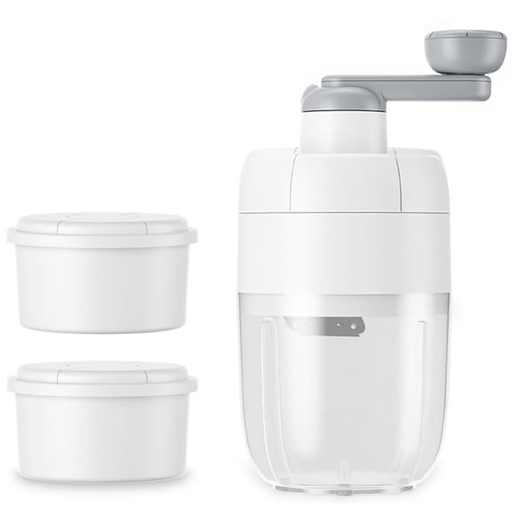 Manual Ice Shaver Snow Cone Machine Portable Shaved Crushed Ice Maker Crusher with 2Free  Tray for Home Outdoors