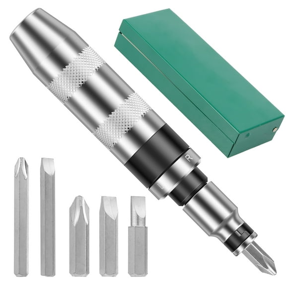 Manual Impact Driver Set with 6 Replaceable Bits High Hardness Hand Impact Driver Practical Impact Screwdriver Set Drive Impact Driver for Tighten Rusted Fasteners