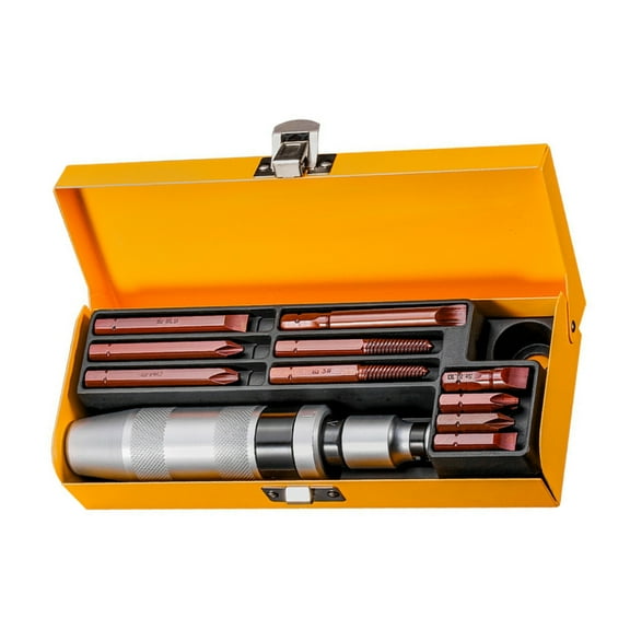 Manual Impacts Driver and Screw Extractor Set for Tackling Stubborn Rusted Screws Efficient Bolts Screw Removal 12Pieces