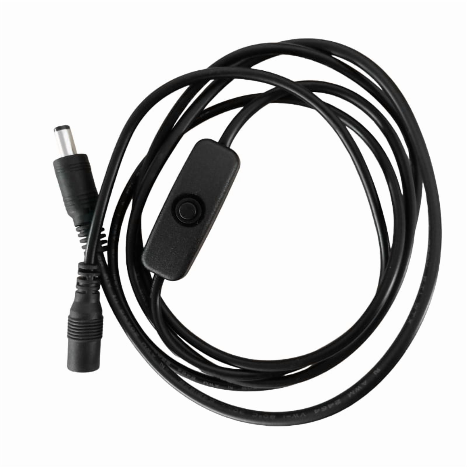 Manual Inline Power Switches Extension Cable Male to Female 5.5x2.1mm ...