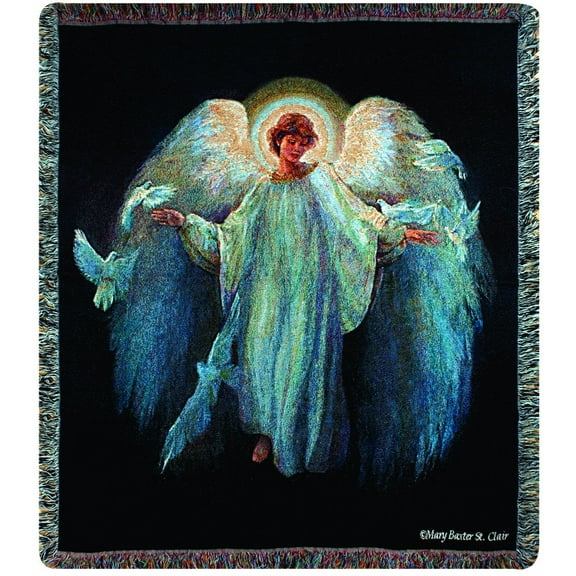 Manual Inspirational Collection 50" x 60" Tapestry Throw, Messenger of Peace Design