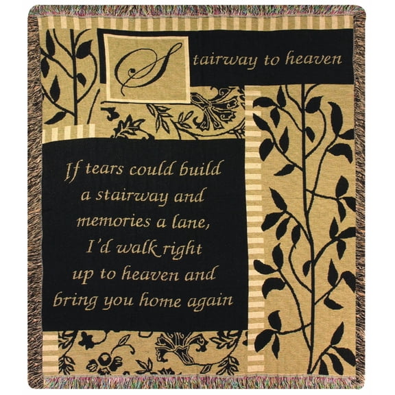 Manual Inspirational Collection 50 x 60-Inch Tapestry Throw, Stairway to Heaven,