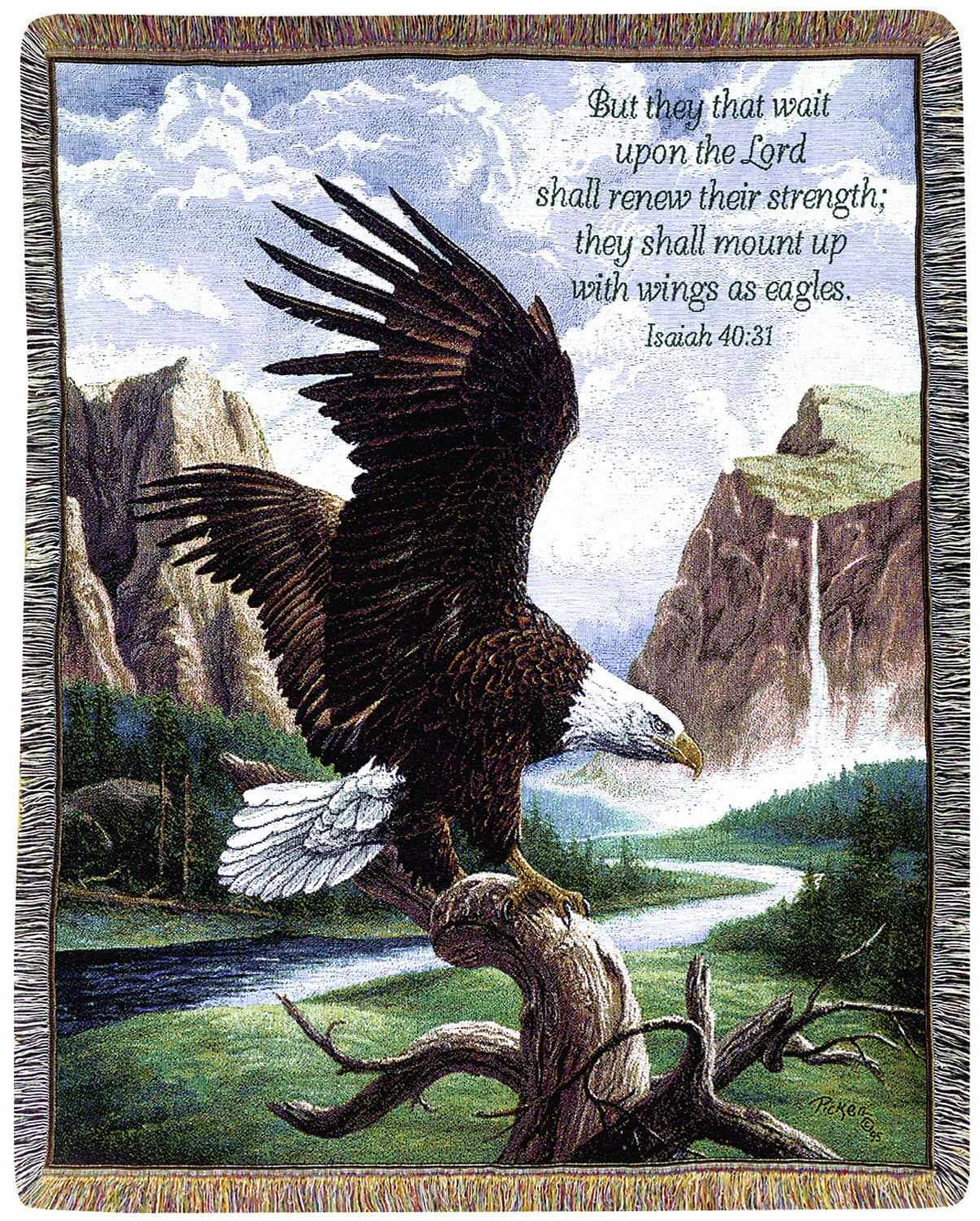 Philadelphia Eagles Cotton Reversible Tapestry Throw Blanket