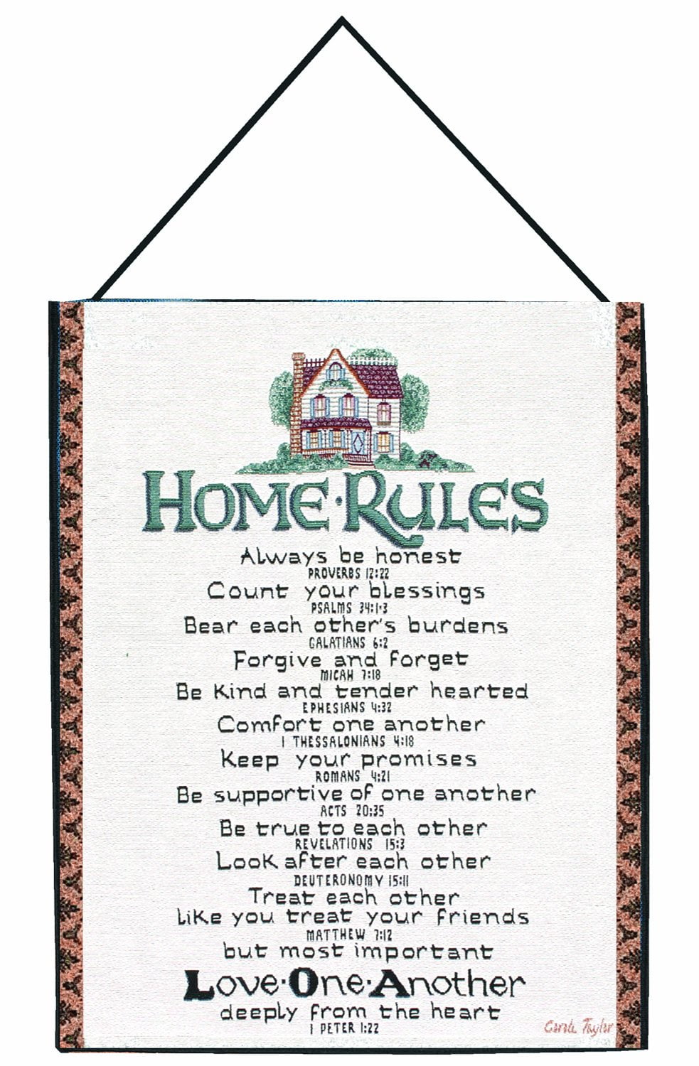 Manual Inspirational Collection Wall Hanging with Frame, Home
