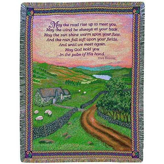 Manual Irish Collection 50 x 60-Inch Tapestry Throw, Blessings of Ireland
