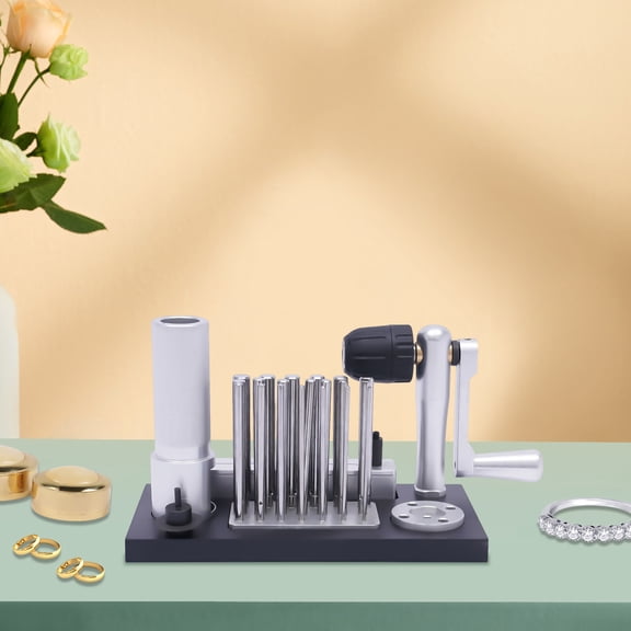 Stainless Steel Manual Wire Drawing Machine Bending Ring Maker Tool +20 Mandrels for Homes, Jewelry Stores