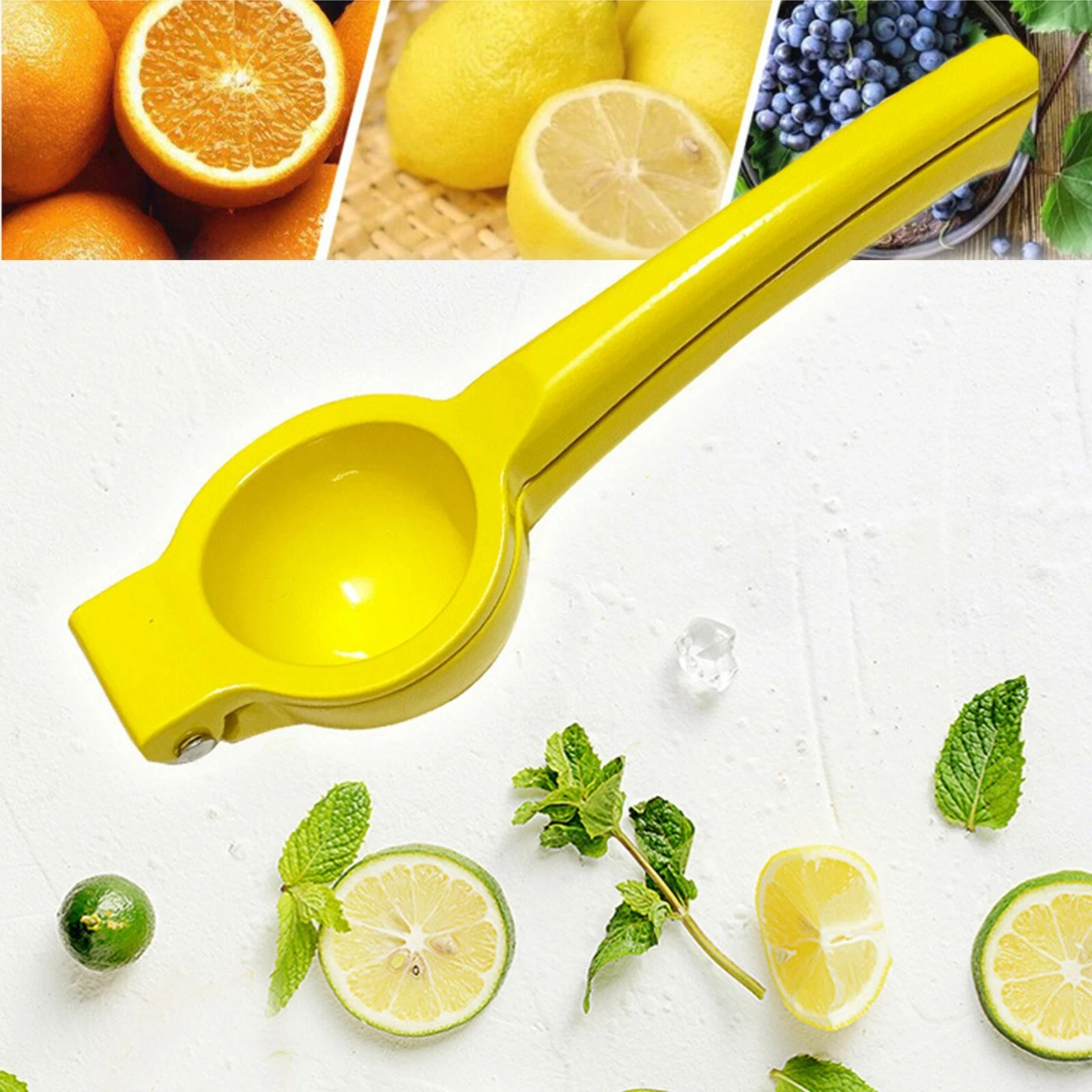 Manual Juicer Citrus Lemon Squeezer,Fruit Juicer Lime Press Metal,Yellowsqueeze