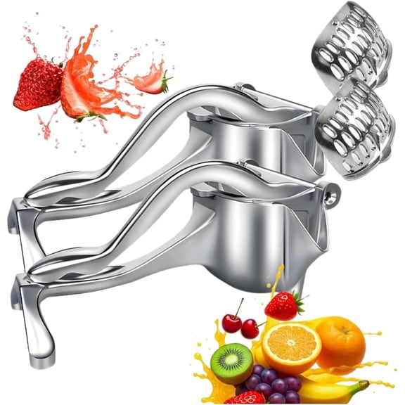 Manual Juicer Hand Press Squeezer Efficient Juice Extraction Aluminum Alloy Citrus Press For Lemon Orange Lime Grapefruit Pomegranate Kitchen Tool Healthy Drinks Home Bar Use(Medium 2PCS)