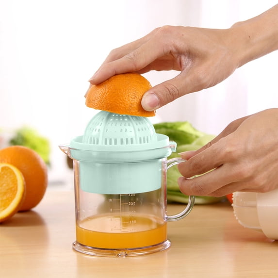 Manual Juicer, Lemon Press Squeezer, Effortless Handheld Juice Extraction with Built-in Scale and Separator, Fresh Citrus Juicing for Home Kitchens, Cooking Enthusiasts