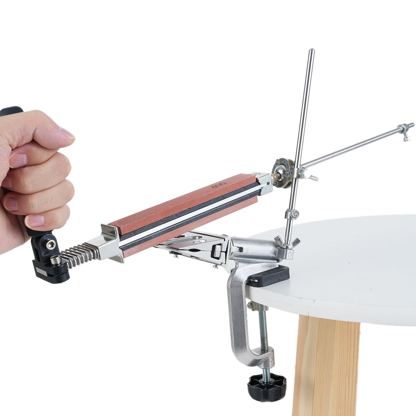 Manual Knife Sharpener System With 6 Whetstones Desktop Clip-on Knife ...