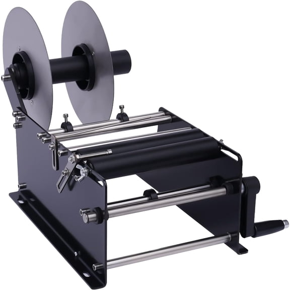 Manual Labeling Machine Label Applicator Bottle Labeler Sticker Label Printer Packing Machine with Handle for Round Glass Plastic Applicator for Glass Metal Bottle
