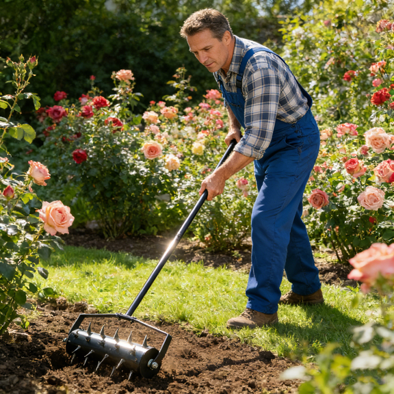Manual Lawn Aerator, Heavy-Duty Spike