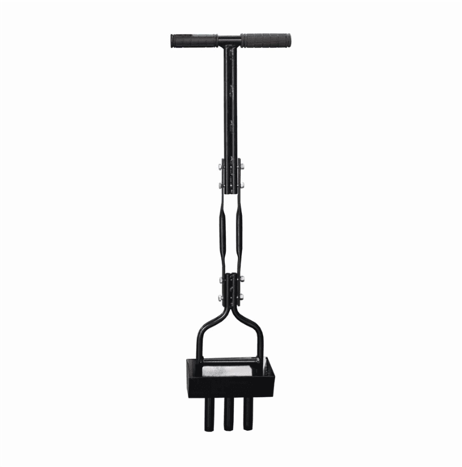 Manual Lawn Aerator with Tray & 3 Hollow Slots Manual Soil Corer Collector Lawn