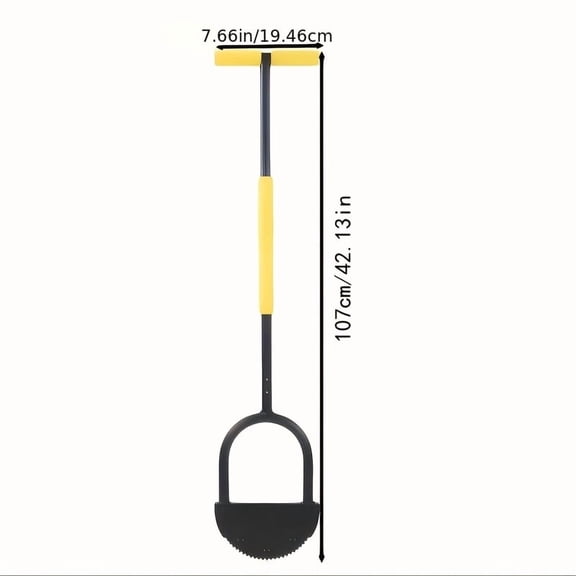 Manual Lawn Edger with Half Moon Carbon Steel Blade, 46 Inch Long Handle Garden Tool