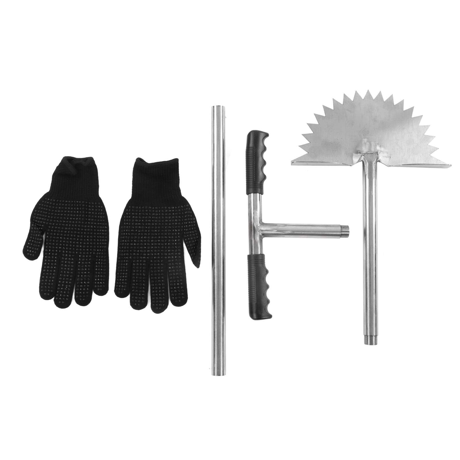 Manual Lawn Edger with Saw Tooth Blade, Stainless Steel, T Grip Handle