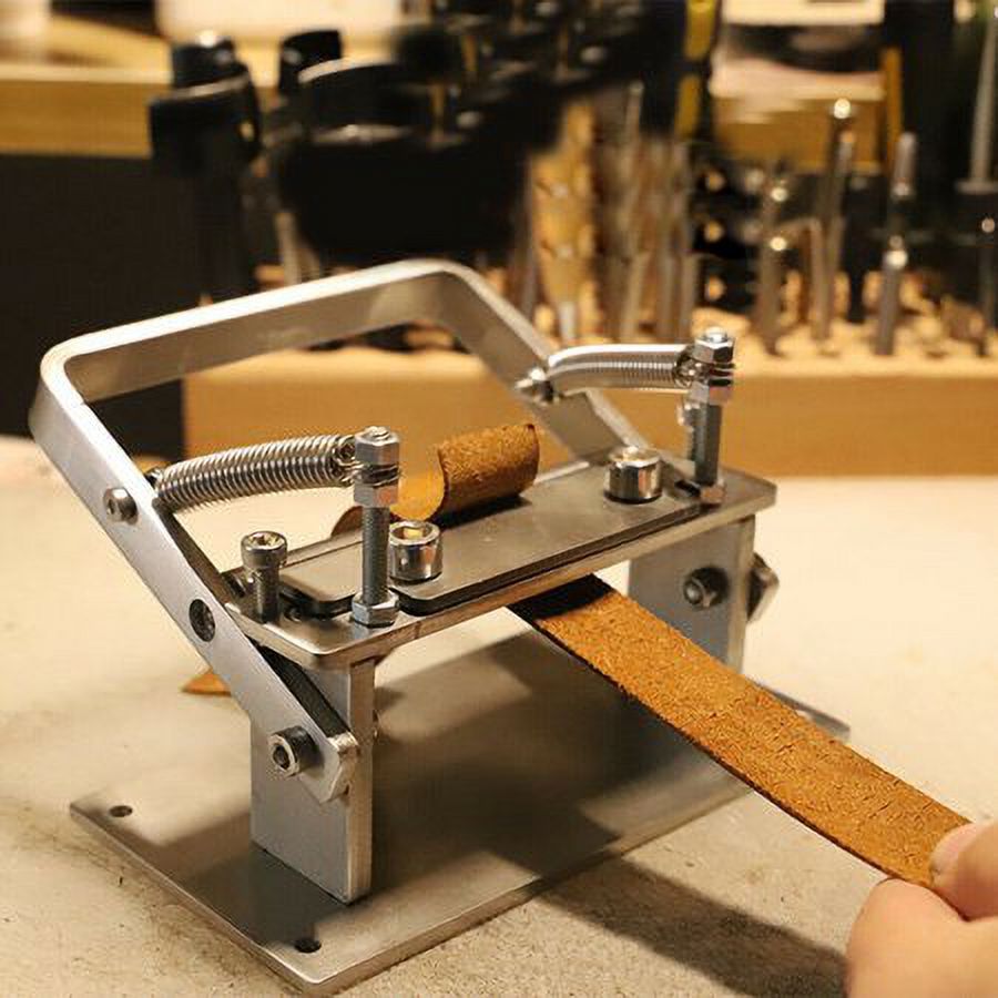 Manual Leather Skiver Leather Splitter Paring Machine Leather Craft Edge Skiving with 18mm Art Blade Manual DIY Leather Skiver Peeler Splitter 18mm