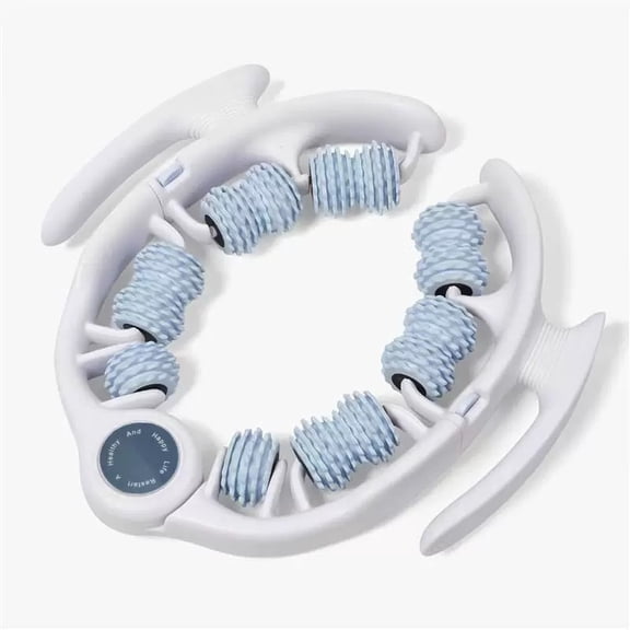 Manual Leg Massager for Sedentary Professionals, Ergonomic Handheld Roller for Desk Workers, Muscle Tension Relief Tool for Lower Body Comfort, Portable and Lightweight, Navy