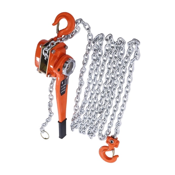 Manual Lever Chain Hoist 3300 Lbs, Chain Come Along 20 Feet For Warehouse Garages Construction Zones ,Easy Installation