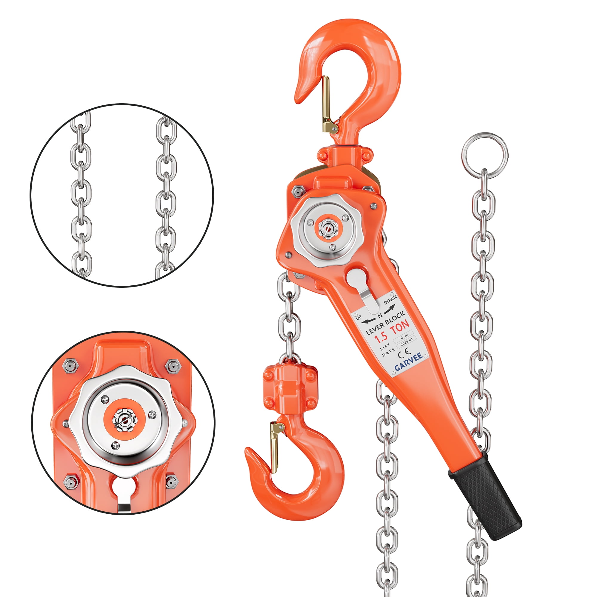 Manual Lever Chain Hoist with G80 Galvanized Steel Chain,Double Pawl ...