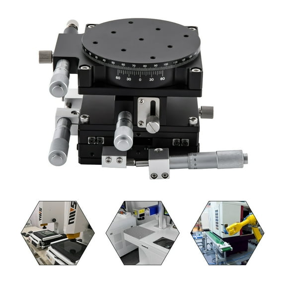 Manual Linear Positioning Stage XYZR 4 Axis Workbench Adjustable Bearing Table