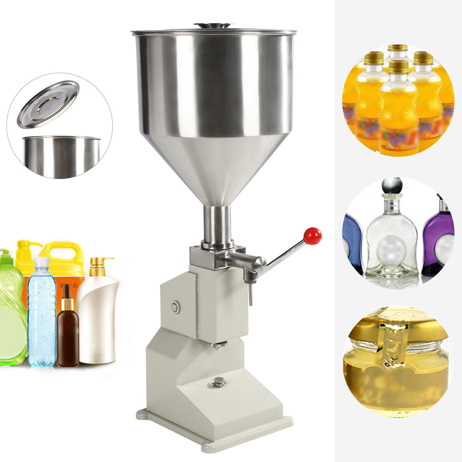 Manual Liquid Filling Machine 550ml Cosmetic Cream Lotion Filler