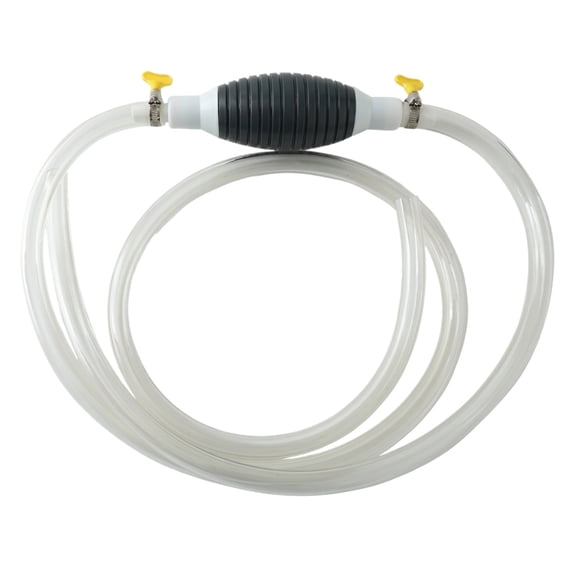 Manual Liquid Siphon Pump Hand Operated Transfer Tool 1.5M Hose with Squeeze Bulb for Water Gas Oil Marine Automotive Use