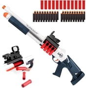 30in Foam Dart Blaster[with 50 Soft Darts]   Shell Ejecting Soft Dart Blaster, Manual Spring Action, Outdoor Shooting Games for 14+ Years Old