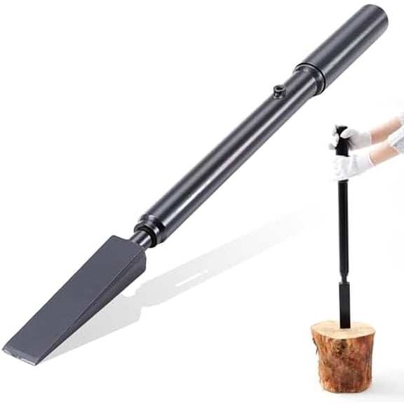 Manual Log Splitter 31.3"-44.7" Slide Hammer Wood Splitter for Firewood Kindling, Heavy Duty Root Cutter & Tree Stump Remover for Camping, Home Backyard & Small-Scale Logging$$Tools