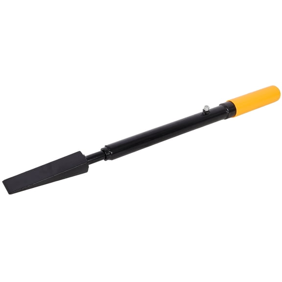Manual Log Splitter Slide Hammer for Outdoor Firewood Preparation, Portable Hand Operated Wood Splitter with Ergonomic Yellow Handle, 32.2 Inch Metal Construction Black