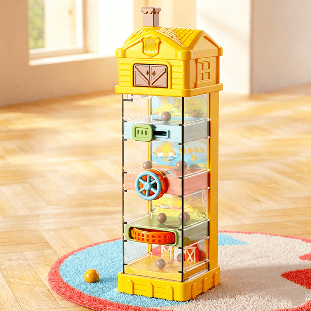 Toy Run Manual Marble Drop Tower Toy, Interactive Ball Drop & Marble Run Tower ...