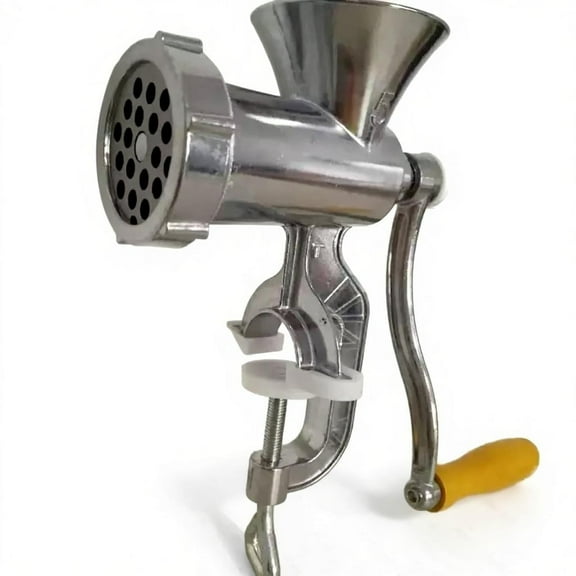 Manual Meat Grinder, Hand Crank Aluminum Alloy Meat Mincer, Portable Household Manual Grinder for Meat & Vegetables